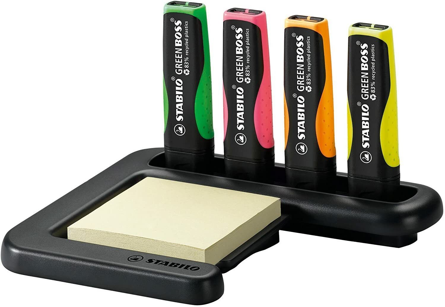 Highlighter STABILO Green Boss Deskset of 4 Assorted Colors