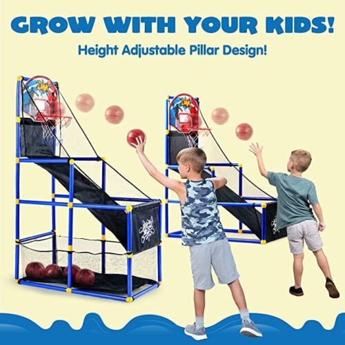 JOYIN Arcade Basketball Game Set with 4 Balls & Hoop for Kids Sports Party Game
