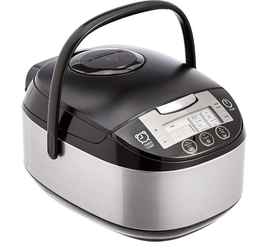 Amazon Basics Multi-Functional Rice Cooker - 5.5-Cup Uncooked Black