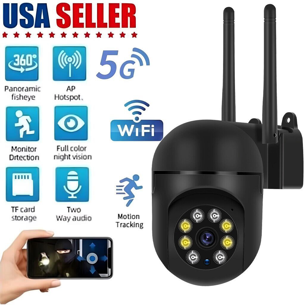 1080P HD 5G Wifi Wireless Security Camera System Outdoor Home Night Vision Cam
