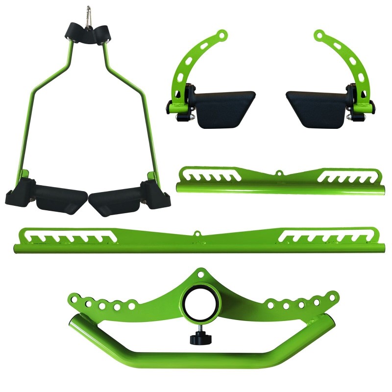 5Pcs/Set LAT Pull Down Handle Bar Fitness Attachments for Cable Pulley System