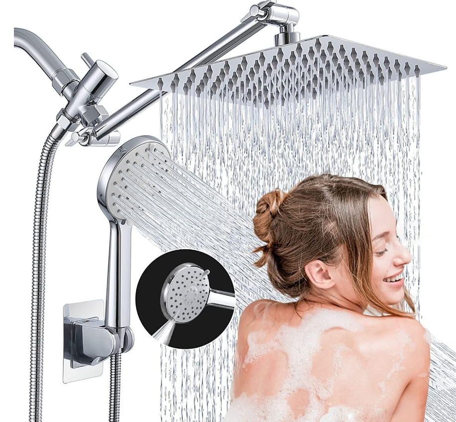 Ashwanth 8”Rain Shower Head with Handheld Spray Combo High Pressure Adjustable